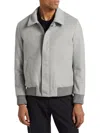 Saks Fifth Avenue Men's Collection Wool-blend Shirt Jacket In Grey