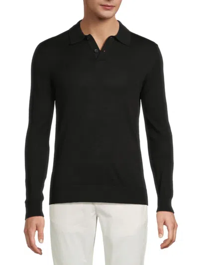 Saks Fifth Avenue Men's Cotton-blend Long-sleeve Polo Shirt