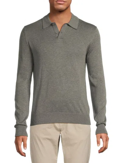 Saks Fifth Avenue Men's Cotton-blend Long-sleeve Polo Shirt
