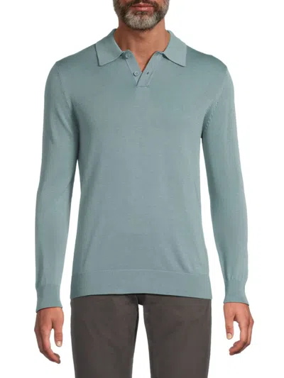 Saks Fifth Avenue Men's Cotton-blend Long-sleeve Polo Shirt