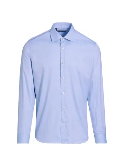 Saks Fifth Avenue Men's Cotton Classic Dress Shirt In Blue