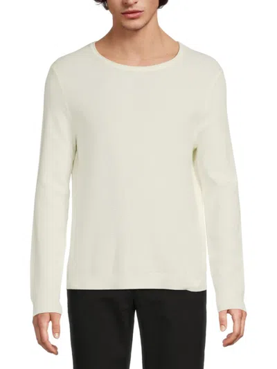 Saks Fifth Avenue Men's Cotton Crewneck Sweater In White
