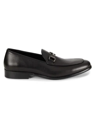 Saks Fifth Avenue Men's Dalton Leather Bit Loafers In Black