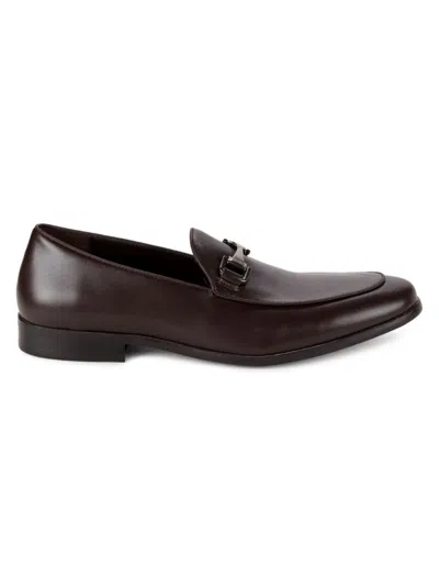 Saks Fifth Avenue Men's Daniel Leather Bit Loafers In Brown