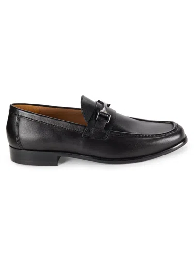 Saks Fifth Avenue Men's Dean Leather Bit Loafers In Black Suede
