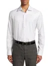 Saks Fifth Avenue Men's Diamond Dash Button-front Shirt In White