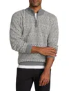 Saks Fifth Avenue Men's Diamond-print Quarter-zip Sweater In Dark Grey