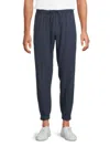 Saks Fifth Avenue Men's Linen Blend Drawstring Jogger Pants In Black