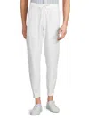 Saks Fifth Avenue Men's Linen Blend Drawstring Jogger Pants In White