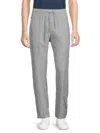 Saks Fifth Avenue Men's Drawstring Linen Blend Pants In Grey