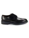 Saks Fifth Avenue Men's Ethan Brogue Leather Derby Shoes In Black