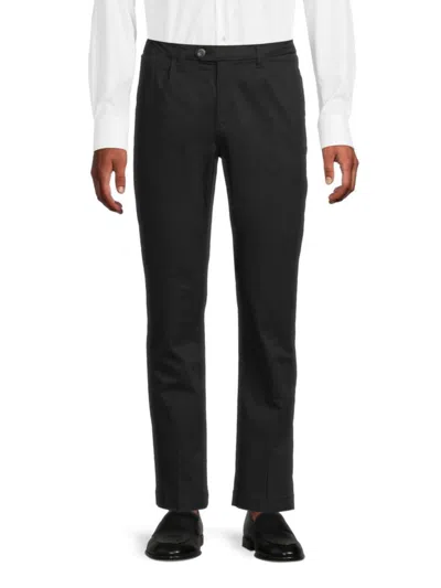 Saks Fifth Avenue Men's European Pleated Chino Pants In Black