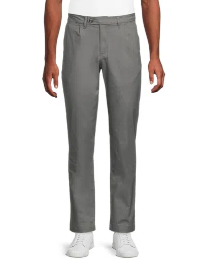 Saks Fifth Avenue Men's European Pleated Chino Pants In Gray