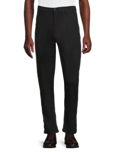Saks Fifth Avenue Men's Flat Front Chino Pants In Black