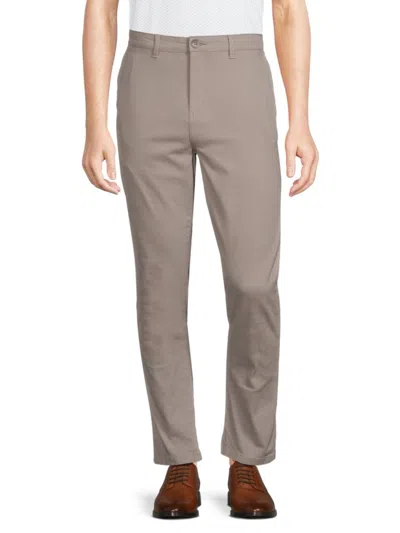 Saks Fifth Avenue Men's Flat Front Chino Pants In Grey
