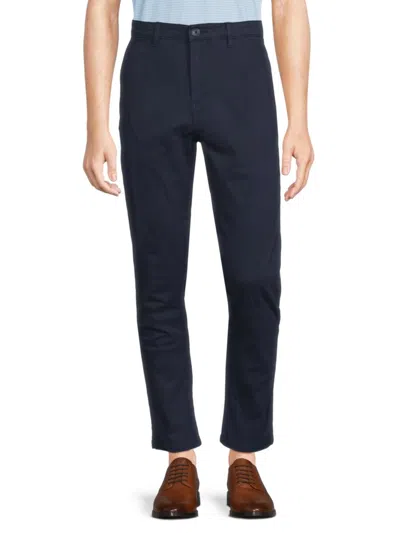 Saks Fifth Avenue Men's Flat Front Chino Pants In Navy