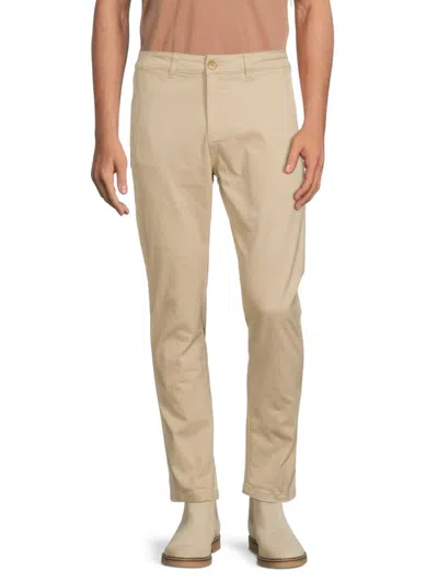 Saks Fifth Avenue Men's Flat Front Chino Pants In Travertine