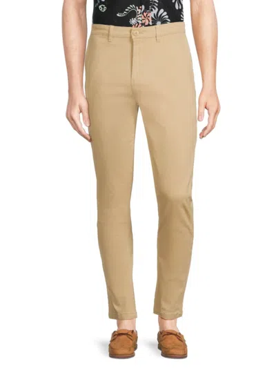Saks Fifth Avenue Men's Flat Front Chino Pants In Travertine