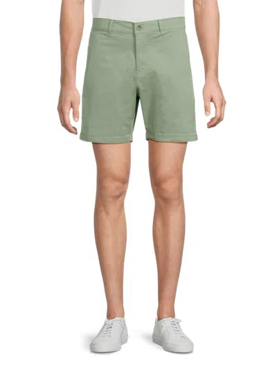 Saks Fifth Avenue Men's Flat Front Chino Shorts In Green