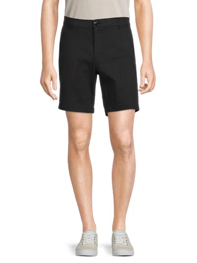 Saks Fifth Avenue Men's Flat Front Chino Shorts In Black