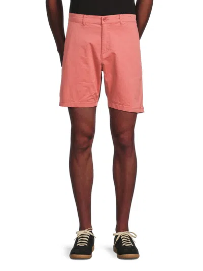 Saks Fifth Avenue Men's Flat Front Chino Shorts In Burnt Rose