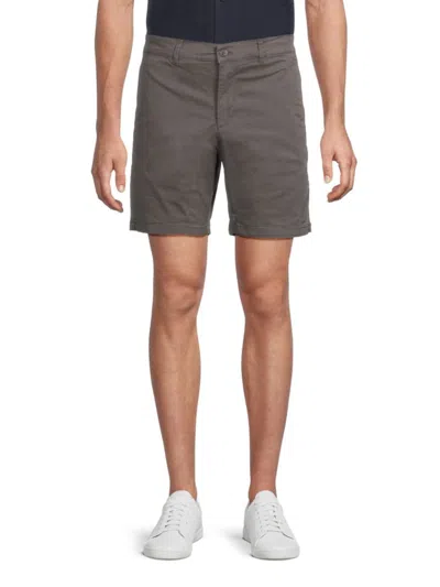 Saks Fifth Avenue Men's Flat Front Chino Shorts In Dark Grey