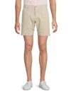 Saks Fifth Avenue Men's Flat Front Chino Shorts In Khaki