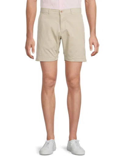 Saks Fifth Avenue Men's Flat Front Chino Shorts In Khaki