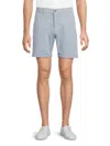 Saks Fifth Avenue Men's Flat Front Chino Shorts In Mid Blue
