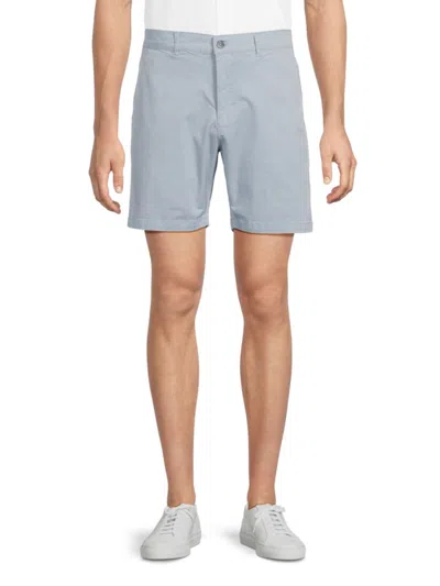 Saks Fifth Avenue Men's Flat Front Chino Shorts In Mid Blue