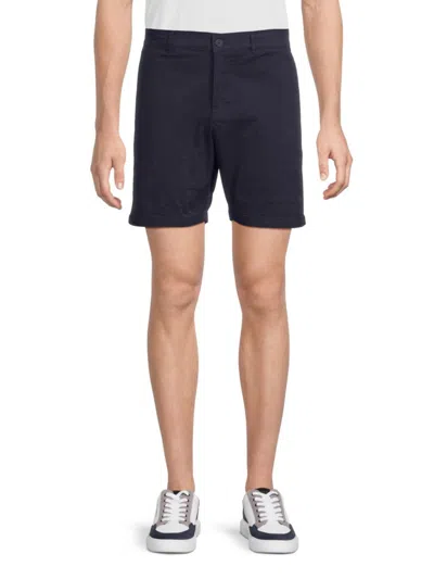 Saks Fifth Avenue Men's Flat Front Chino Shorts In Navy