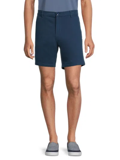 Saks Fifth Avenue Men's Flat Front Chino Shorts In Navy Blazer