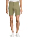 Saks Fifth Avenue Men's Flat Front Chino Shorts In Oil Green