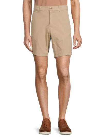 Saks Fifth Avenue Men's Flat Front Chino Shorts In Travertine