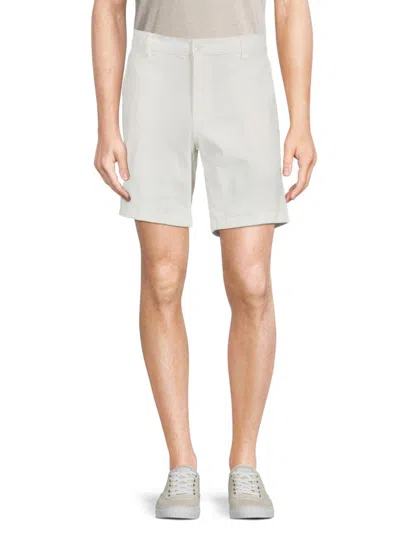 Saks Fifth Avenue Men's Flat Front Chino Shorts In White