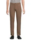 Saks Fifth Avenue Men's Linen-blend Flat Front Pants In Oak