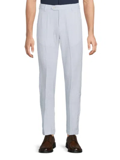 Saks Fifth Avenue Men's Linen-blend Side-tab Trousers In Sky Blue