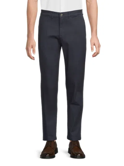Saks Fifth Avenue Men's Flat Front Straight Chino Pants In Black