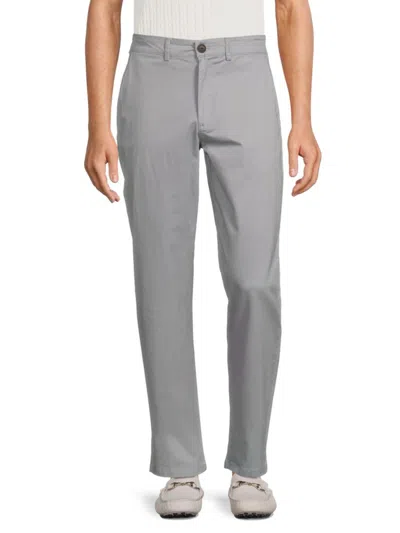 Saks Fifth Avenue Men's Flat Front Straight Pants In Grey