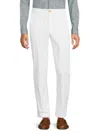 Saks Fifth Avenue Men's Flat Front Straight Pants In White