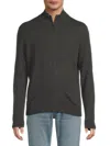 Saks Fifth Avenue Men's Heather Cashmere Sweater In Black