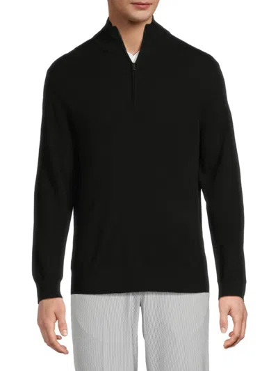 SAKS FIFTH AVENUE MEN'S 100% CASHMERE QUARTER ZIP SWEATER