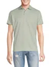 Saks Fifth Avenue Men's Heathered Polo In Bay Green
