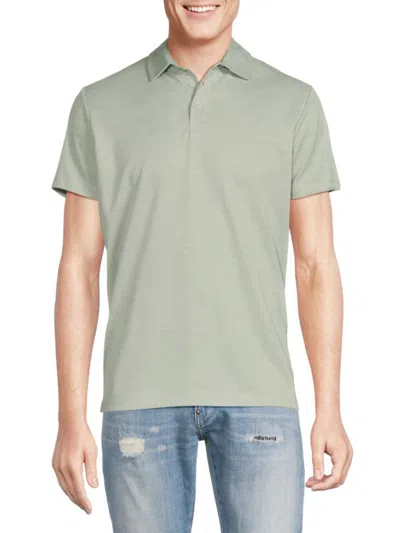 Saks Fifth Avenue Men's Heathered Polo In Bay Green
