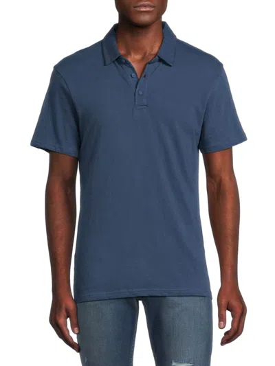 Saks Fifth Avenue Men's Heathered Polo In Marine Time