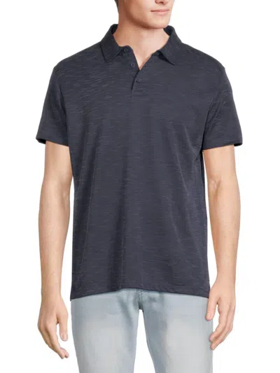 Saks Fifth Avenue Men's Heathered Polo In Navy