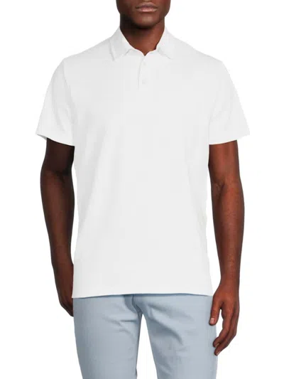 Saks Fifth Avenue Men's Heathered Polo In White
