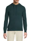 Saks Fifth Avenue Men's Hooded Rib-knit 100% Cashmere Hoodie In Green