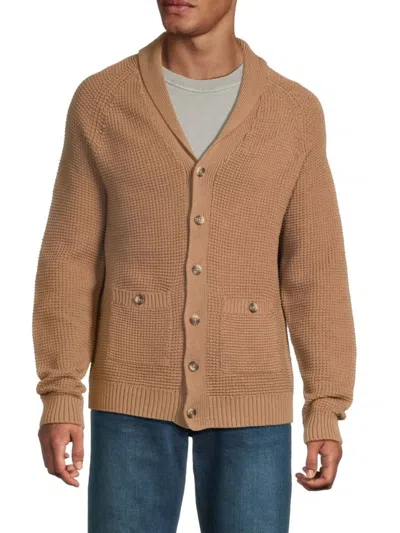 Saks Fifth Avenue Men's Knit Cotton Cardigan In Brown