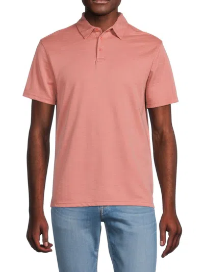 Saks Fifth Avenue Men's Knit Short Sleeve Polo In Canyon Clay